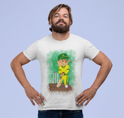 Cartoon Ganesha Playing Cricket Men's T-Shirt