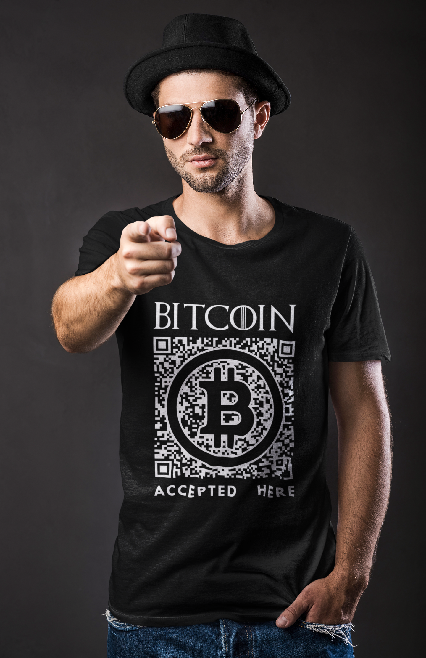 Bitcoin Accepted Here Men's T-Shirt