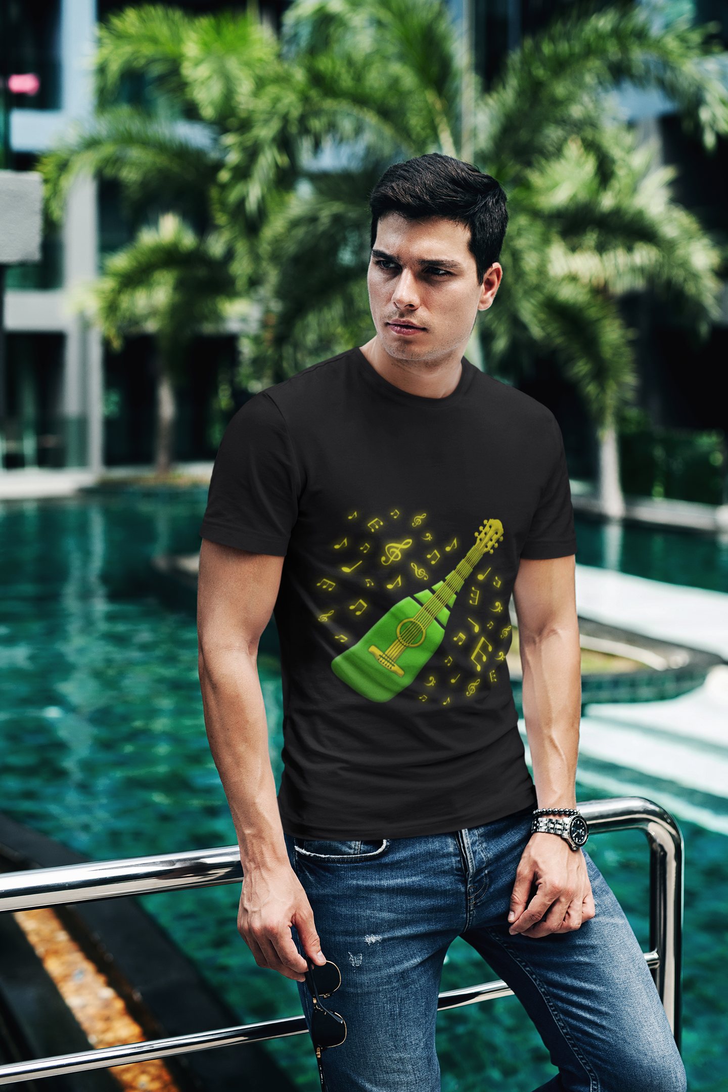 Champagne Bottle - Men's T-Shirt