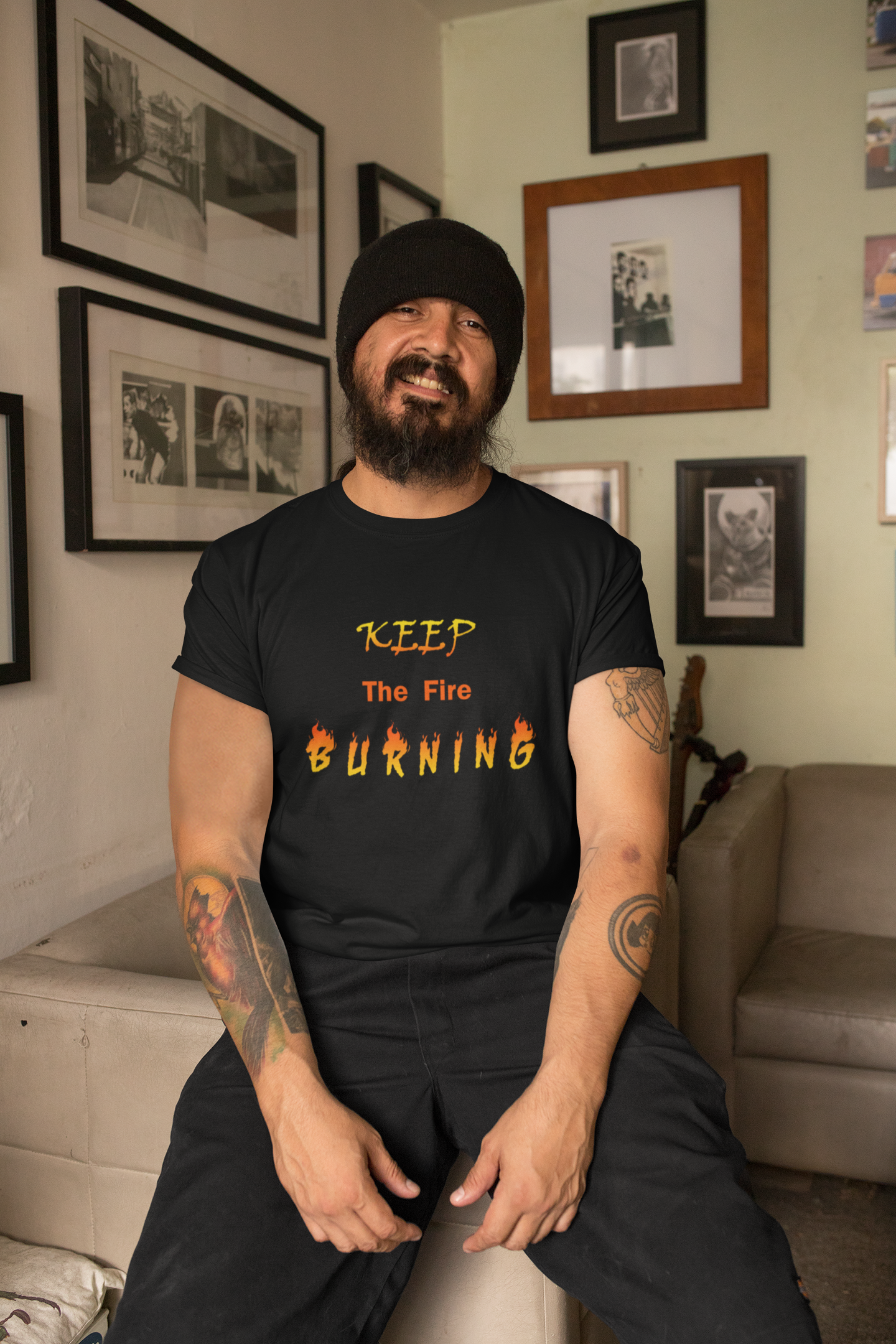 Keep The Fire Burning - Men's T-Shirts