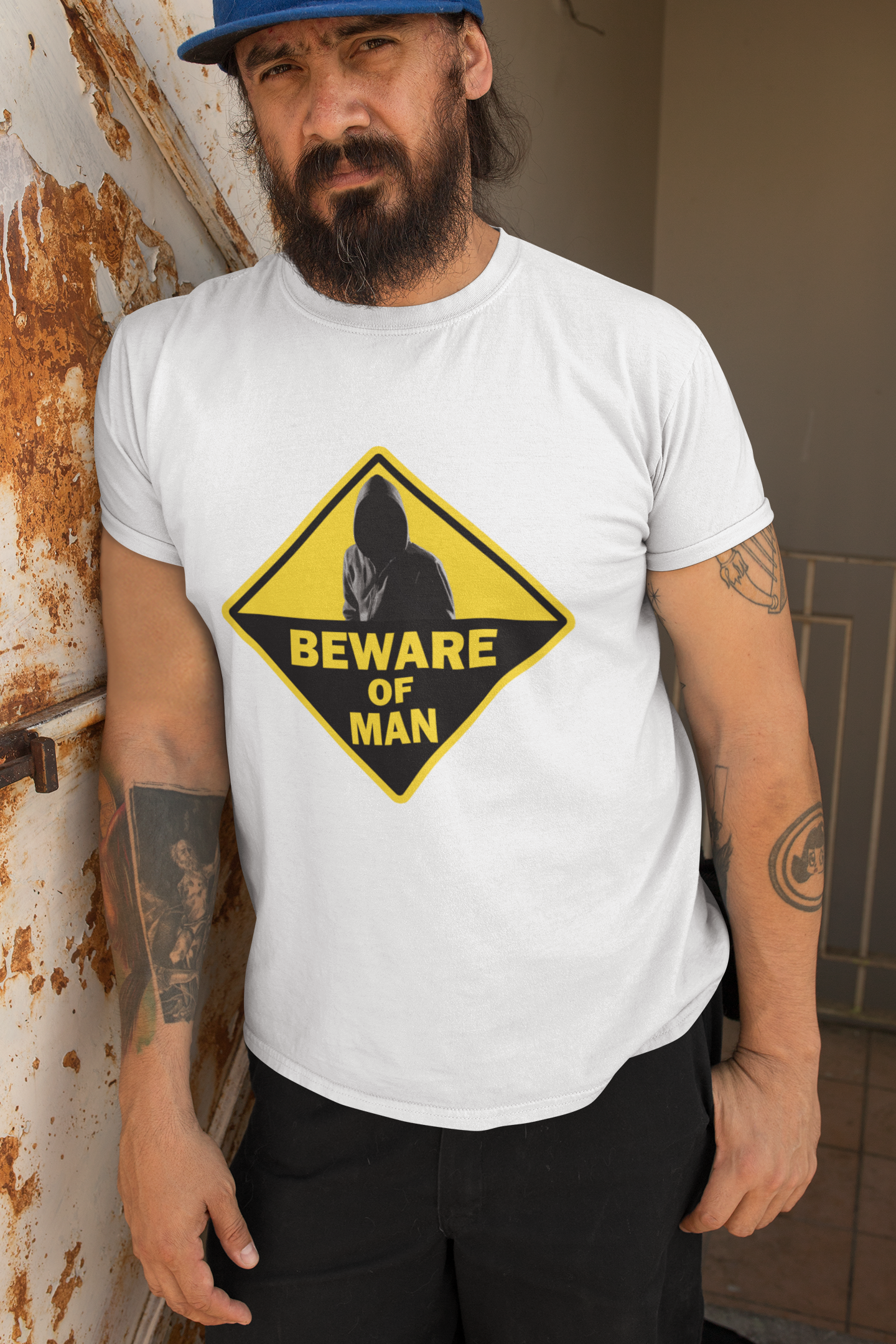 Beware Of Man - Men's T-Shirts