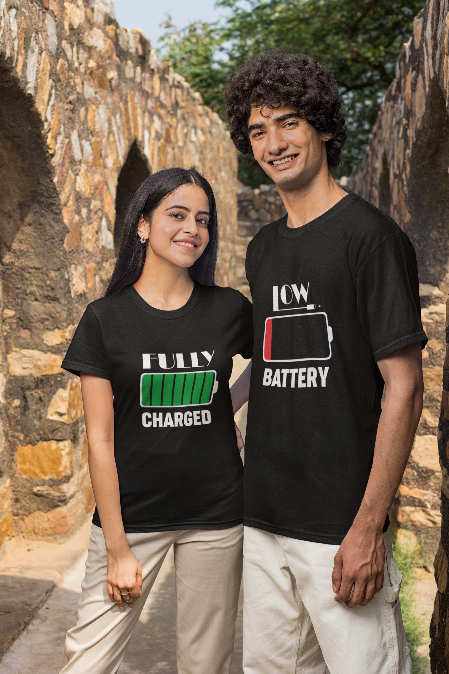 Fully Charged & Low Battery T-Shirt