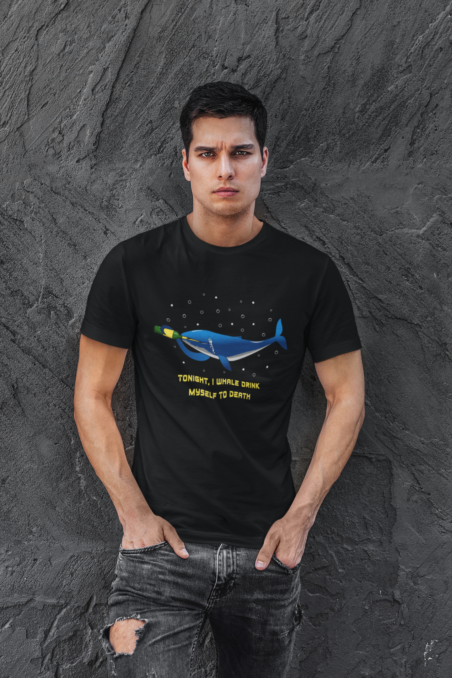 Tonight I Whale Drink Myself To Death Men's T-Shirt
