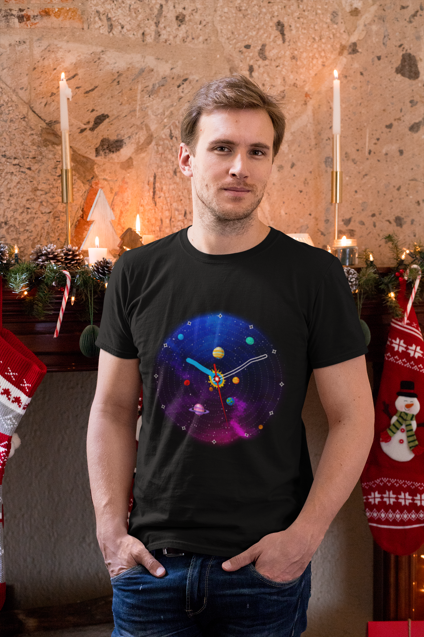 Space Clock Men's T-Shirt