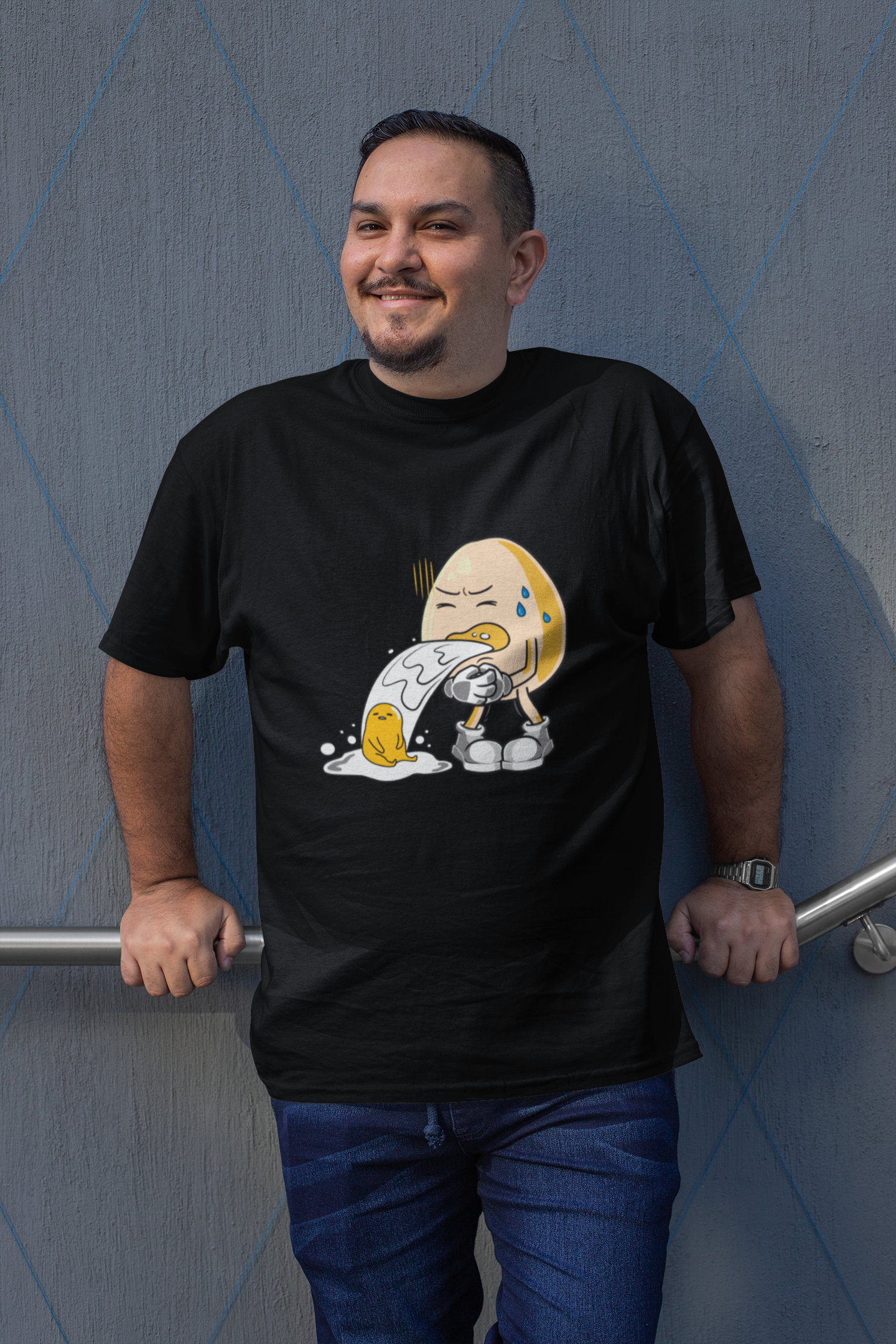 Egg Vomiting Illustration Men's T-Shirt