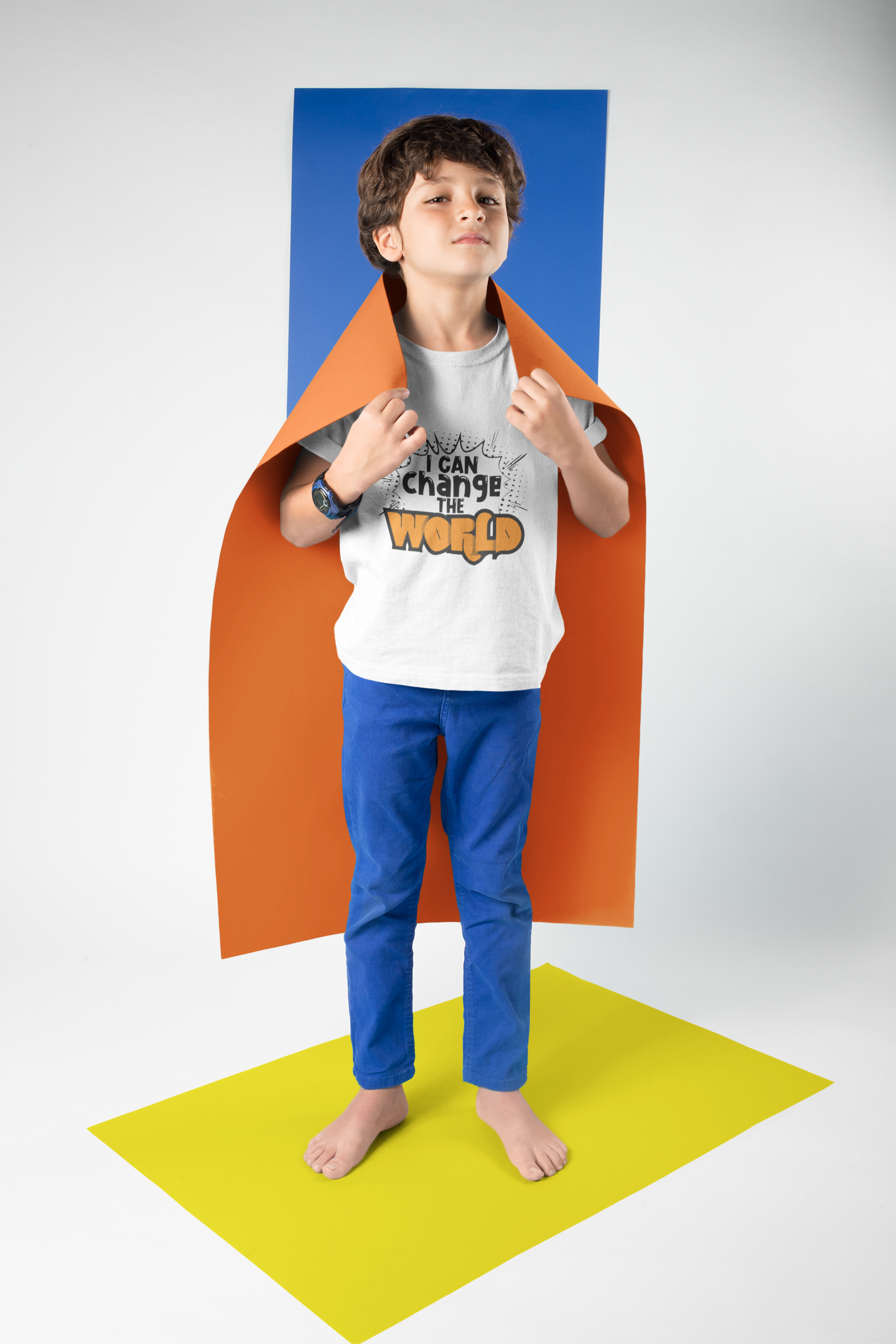 Kids T-shirt : I can change the world