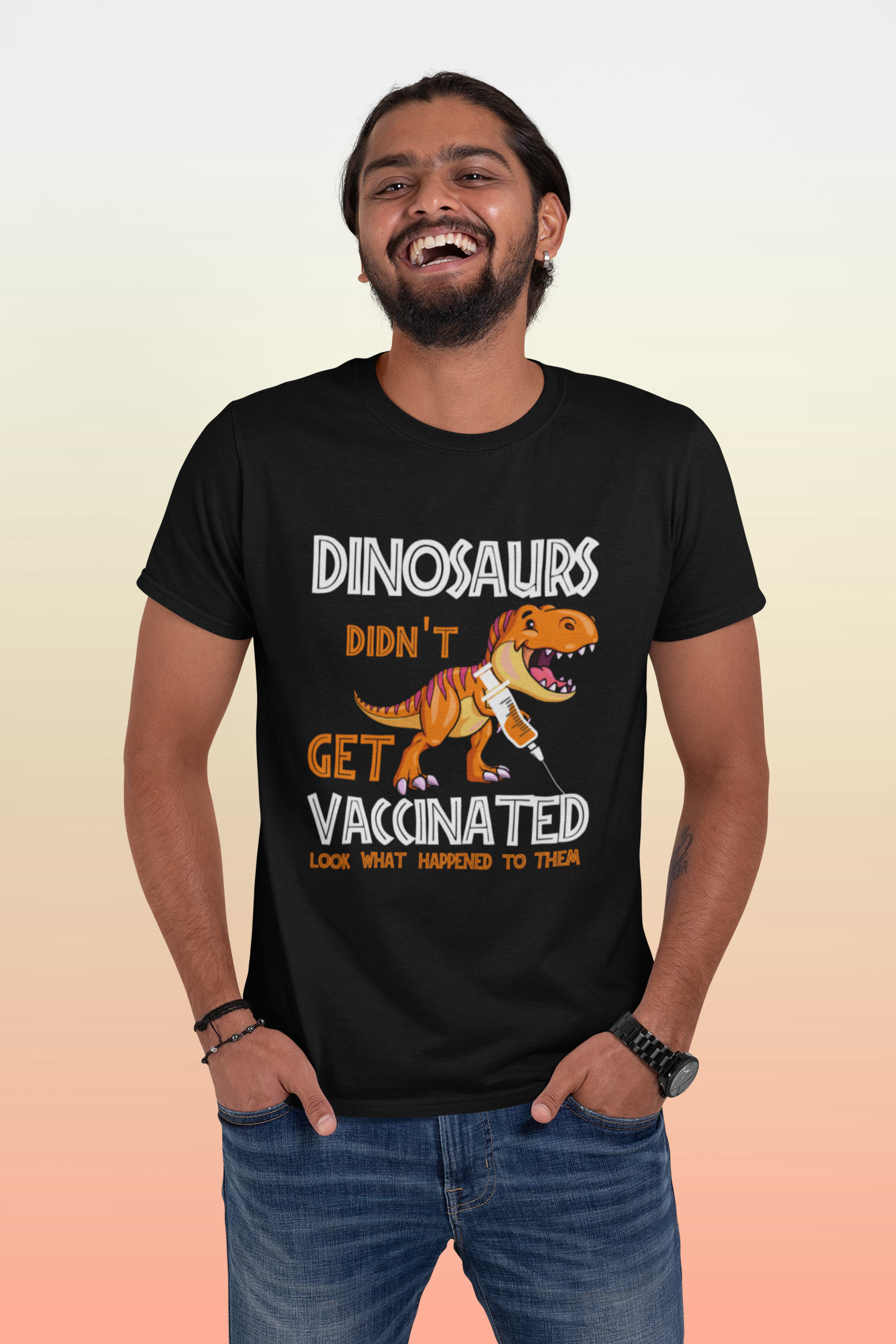 Dinosaurs Didn't Get Vaccinated Look What Happened To Them Men's T-Shirts