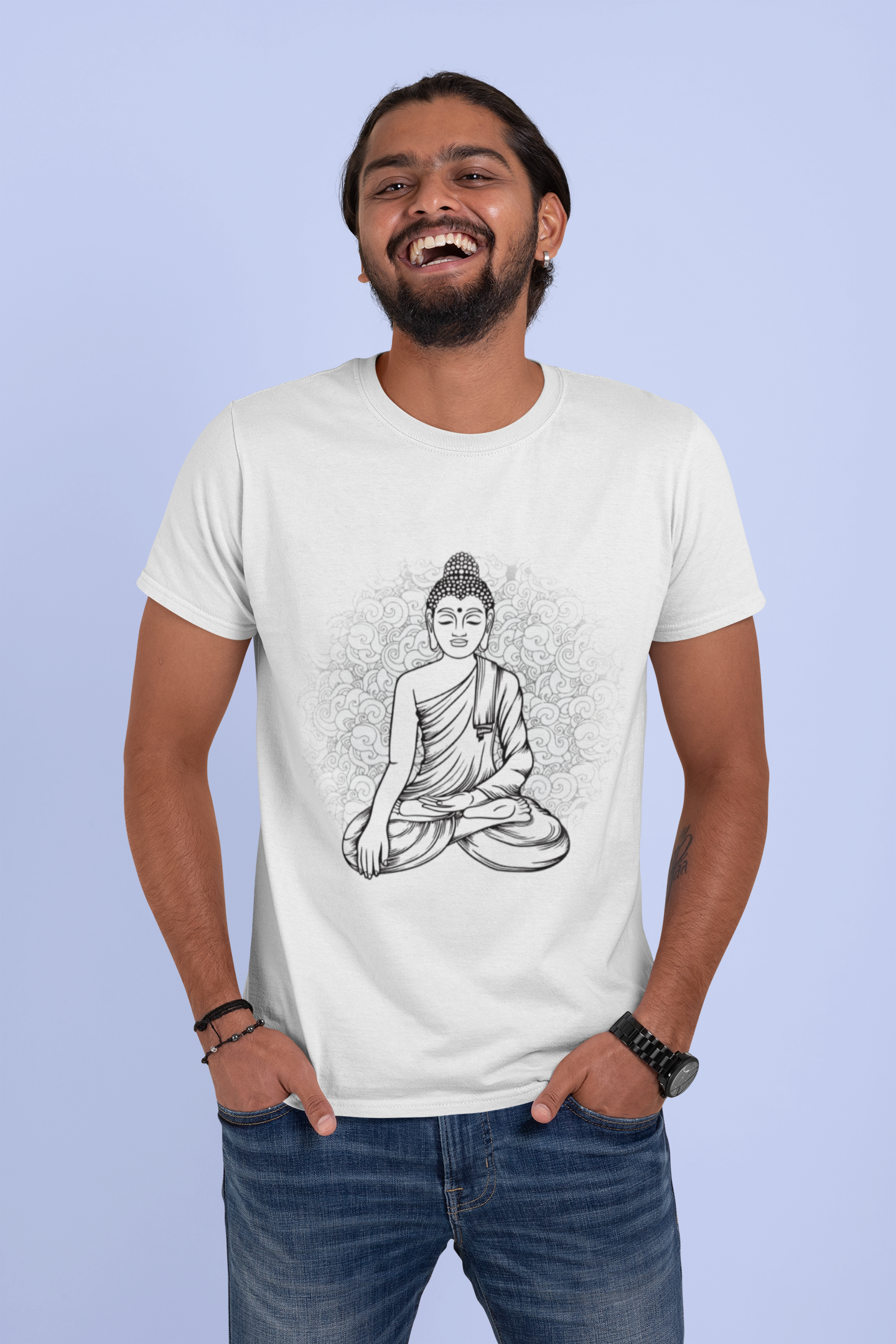 Buddha Illustration Men's T-Shirts