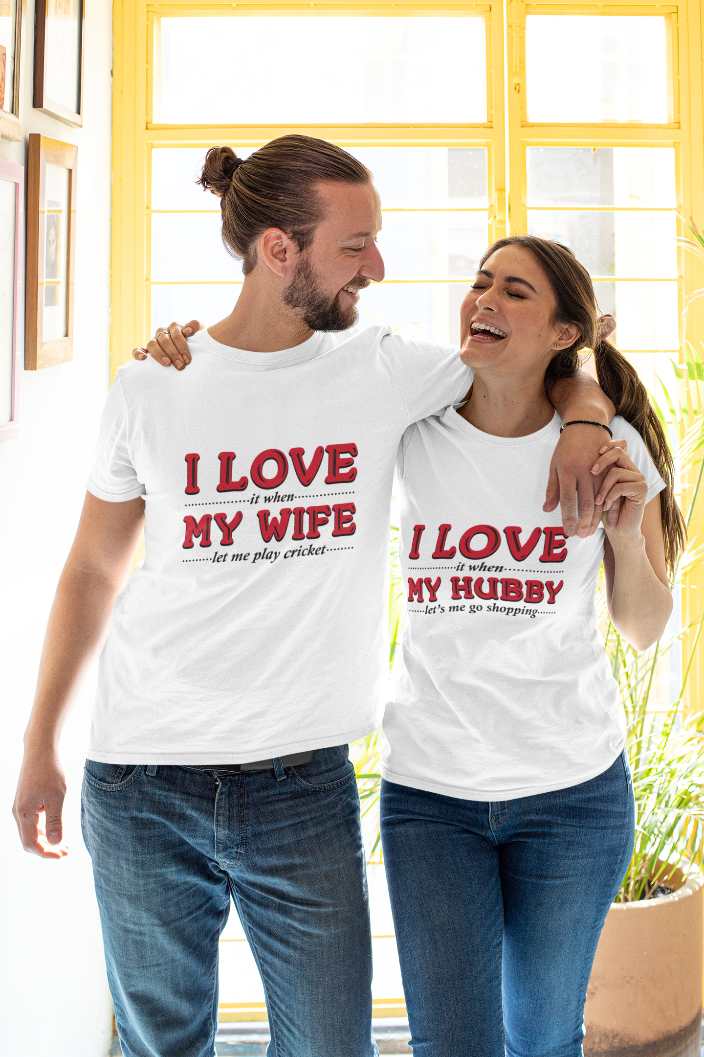 Couple T-shirt : Hubby & Wifey