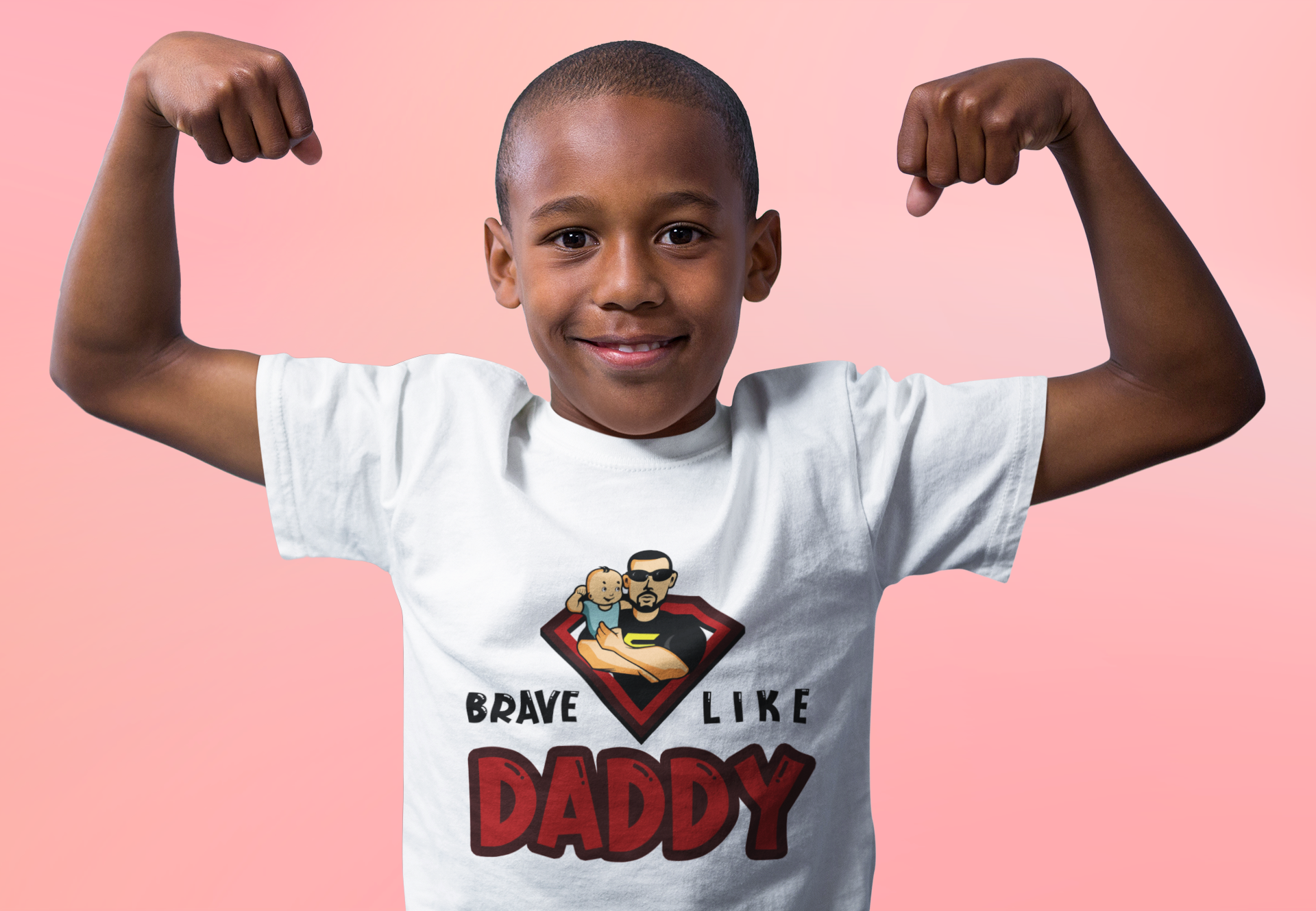 Kids T-shirt : Brave like Daddy